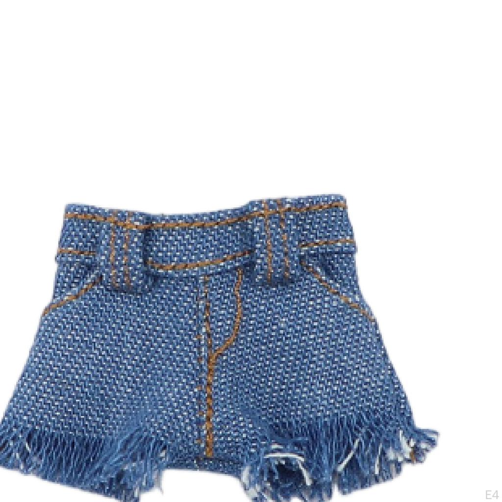 1/12 Denim Shorts Doll Jean Outfit Fashionable Accessory, Costume for 6 Inch Action Figures