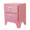 Nightstand Creative Vintage Bedside Table with 2 Storage Drawers for Bedroom Living Room Sofa