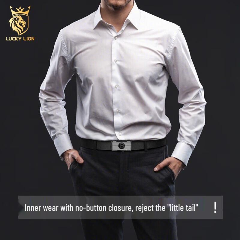 LUCKY LION Men's Automatic Buckle Leather Belt
