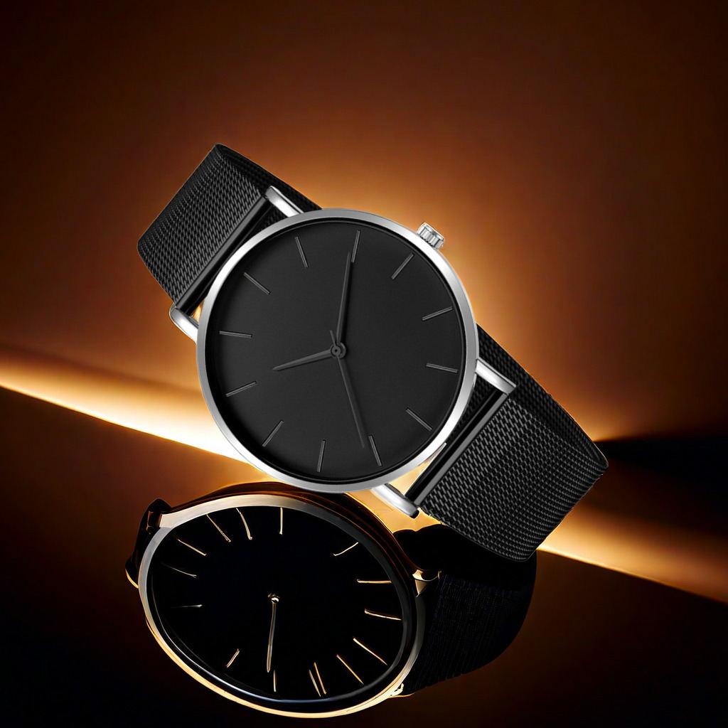 Moderne Metall-Stunden-Freizeit-Uhr Einfache Quarz-Armbanduhr Damen-Netz-Edelstahl-Uhr für Business-Arbeit im Freien