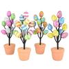 Colorful Easter Eggs Tree Branch 2025 Easter Decoration For Home DIY Painting Foam Bunny Eggs Kids Gift Party Fake Flower Plants