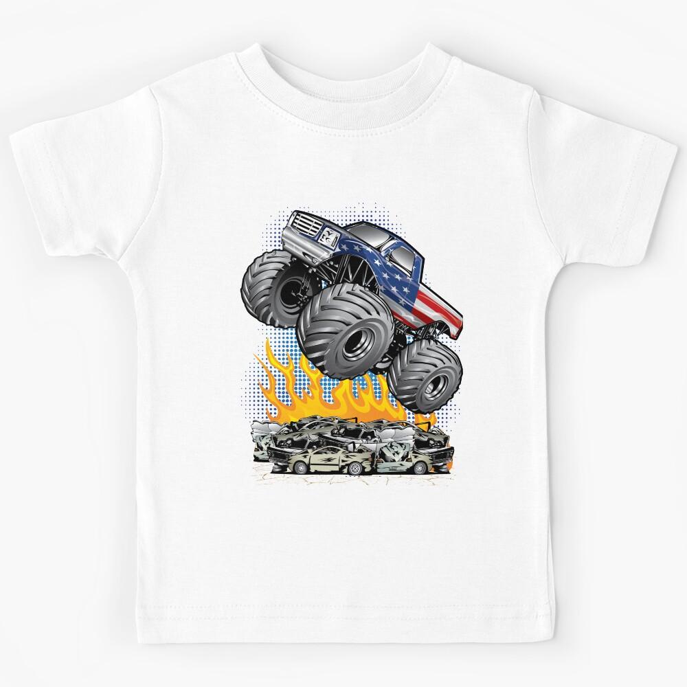 Monster Truck Stunt USA Kids T-Shirt 160