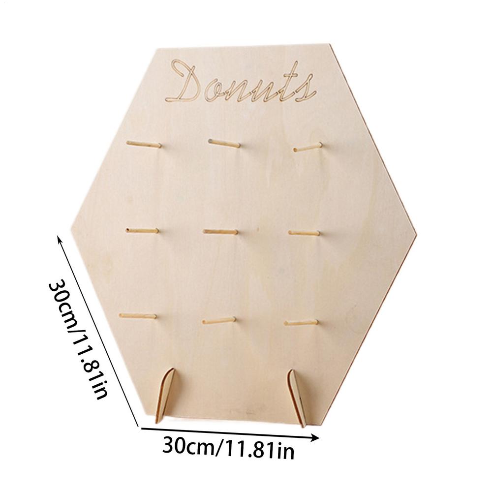 Donut Board Holz Donut Ständer für Hochzeit 9 Löcher Donut Wand für Hochzeit Donut Ausstellung zur Dekoration des Tisches