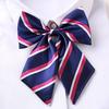 Professional Blended Fabric Neck Flower With Striped Pattern For Office Uniforms And Hospitality