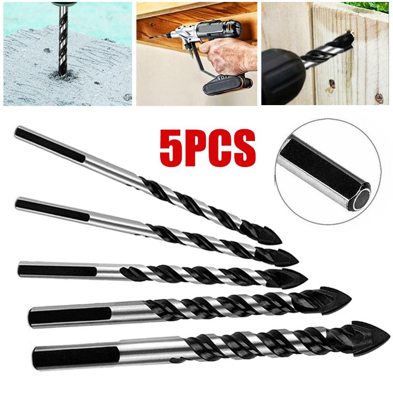 Buy PDTO 5pcs New 6~12mm Tungsten Carbide Tip Tile Drill Bits For ...