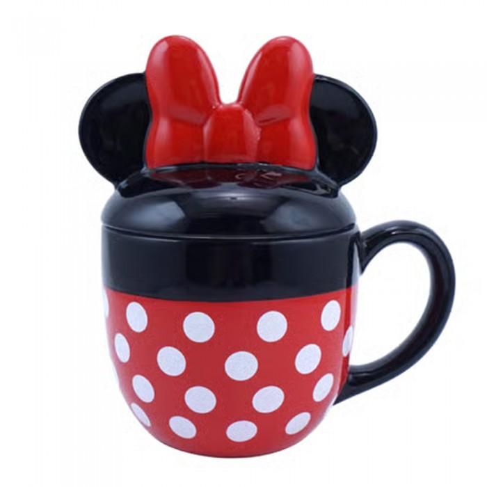 Tasse 425 ml en forme de Minnie Mouse avec couvercle