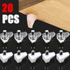 20/10Pcs Studs Pegs Shelf Laminate Support Wardrobe Cupboard Wooden Furniture Glass Plate Transparent Bracket Holder Supplies