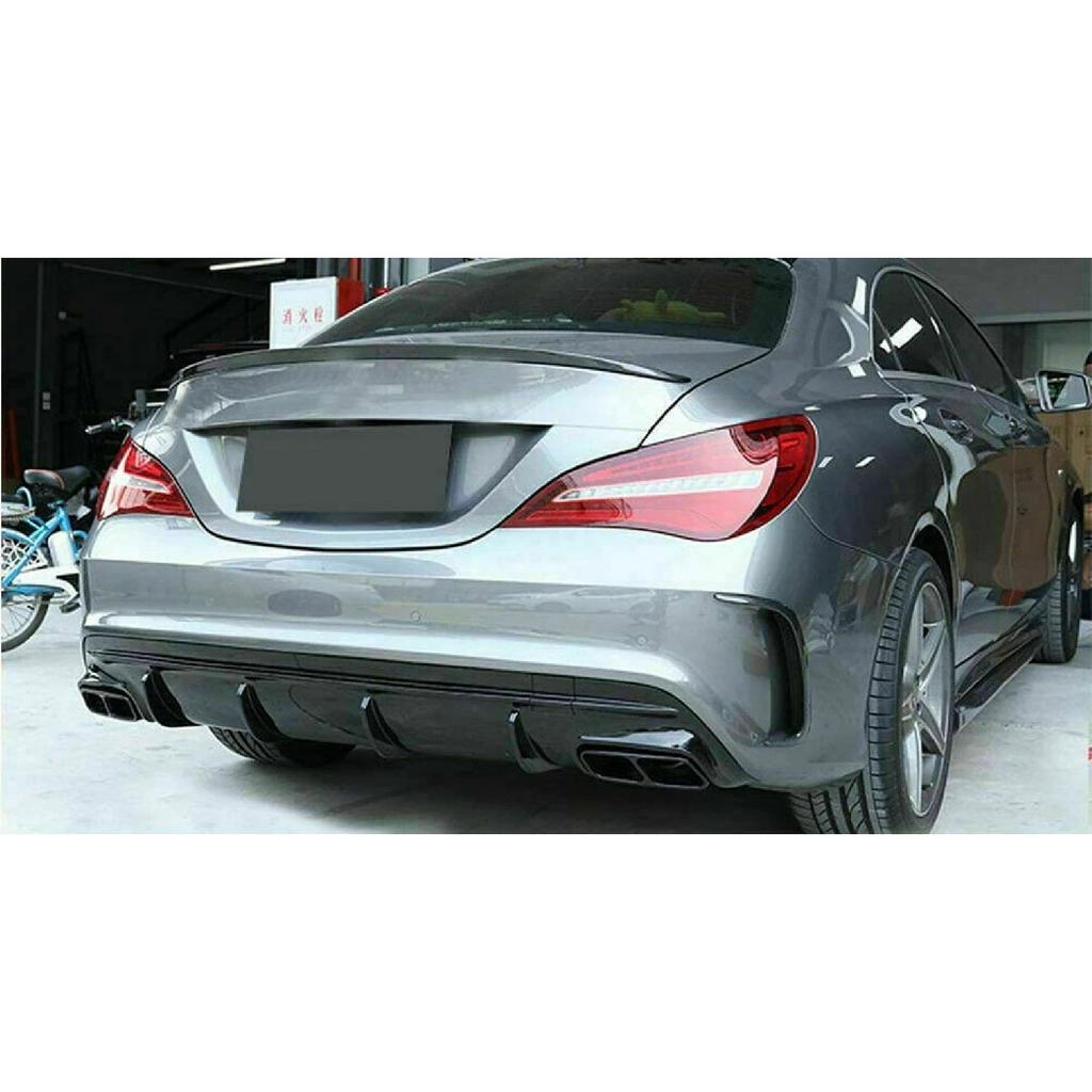For Mercedes Benz W117 C117 CLA Class CLA45 AMG CLA200 2013-2019 Sport Rear Bumper Diffuser Lip Exhaust Muffler Pipe Bracket Kit