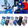 Anti Slip Snow Gloves Adjustable Wrist Strap Gloves Warm Mittens Outdoor Skiing Gloves Skating Essential for 3-16T Kids