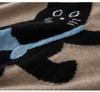 Korean Style Women's Cashmere Sweater - Cute Cat Jacquard, Round Neck Knitwear for Autumn/Winter