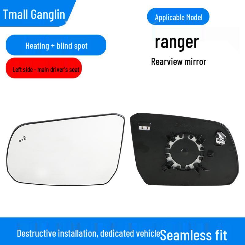 Ford Ranger 22-25 Rearview Mirror Lens: Heated, Reflective