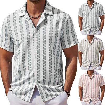 Men's Summer Casual Cuban Collar Short Sleeve Shirt