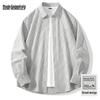 Mark Hua Fei Men's Oxford Striped Long Sleeve Shirt