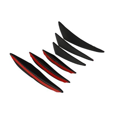 Tira de para-choque de carro, para-choque dianteiro, spoiler de carroceria, barbatanas divisórias de borracha de fibra de carbono, peças de carro novas de alta qualidade