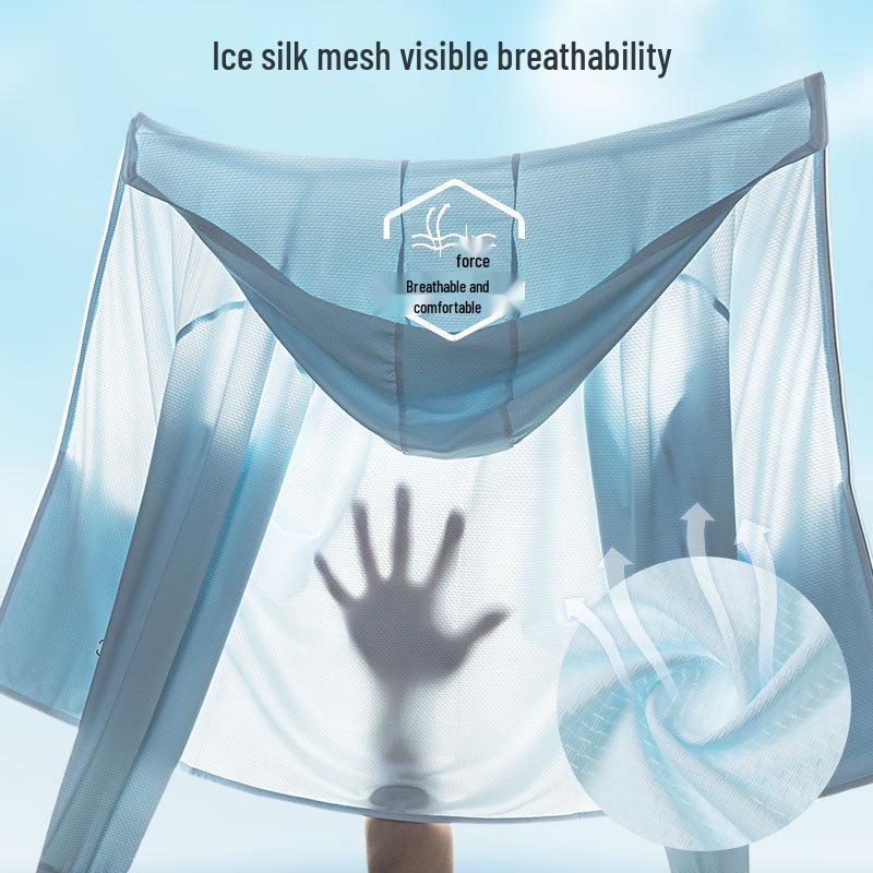 Summer Ice Silk UPF50+ Thin Breathable Sunscreen Windbreaker for Women & Men