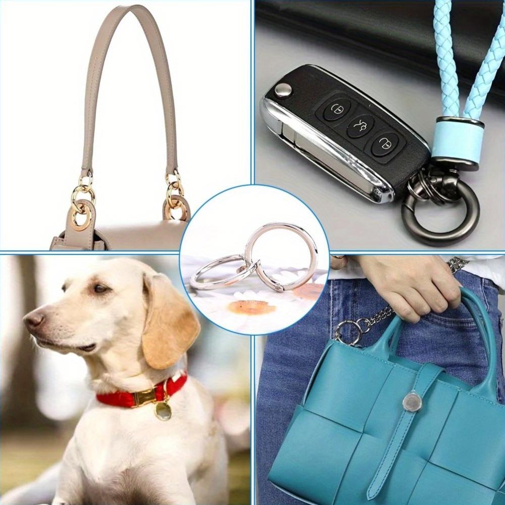 12PCS Metal Spring O Rings, Round Snap Buckle, Spring Keyring Buckle, Round Clips for Buckles, Bags, Purses, Keyrings