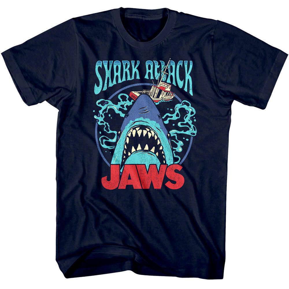 Jaws Shark Attack Water Men T Shirt XXL