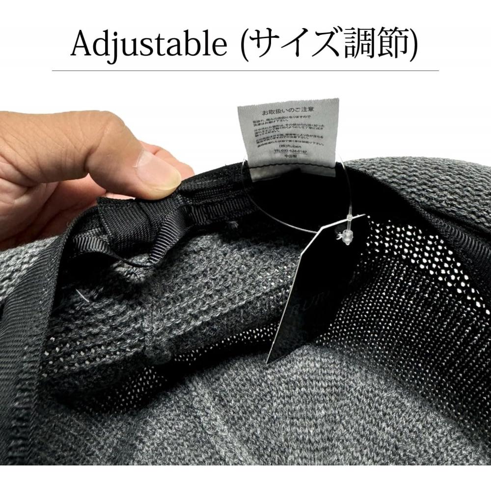 Ruben [Ruben] Black Cletion Bespoke Hat Knit Cotton Poly Thermo Hat Thermo Pork Pie Hat All Season Xl Gray