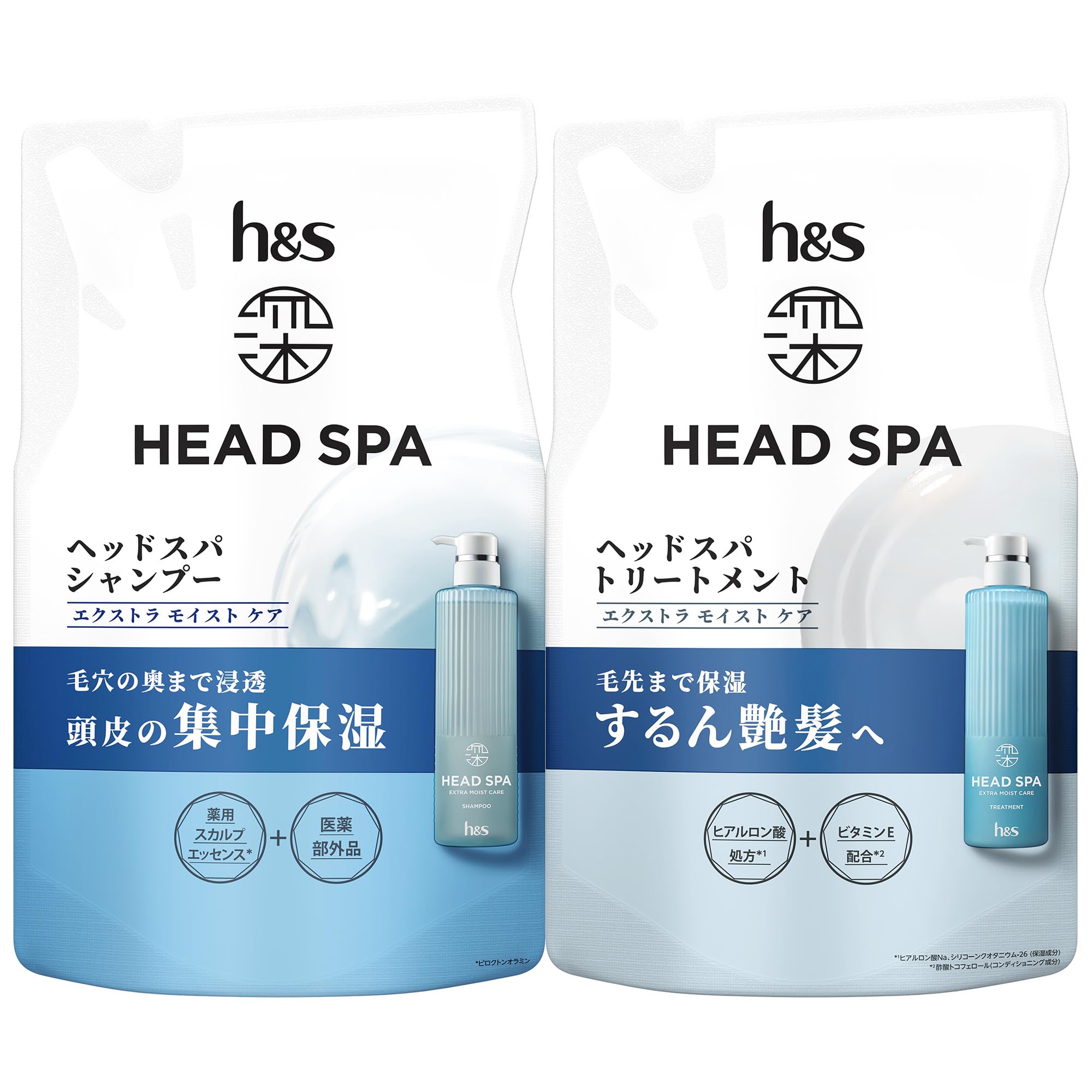 

Шампунь для глубокого спа- ухода с экстра увлажнением, сменный блок 350 г x 2 h&s H&S