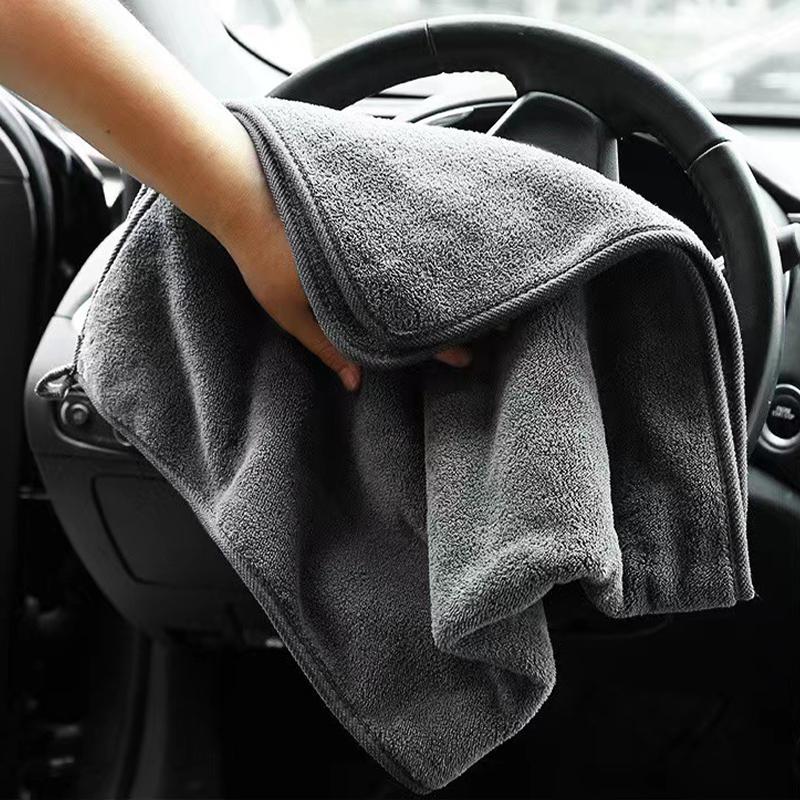 SEAMETAL Autowaschhandtuch 450GSM Mikrofasertuch Wasserabsorbierend Weich Trocknen Reinigungstuch Autopflege