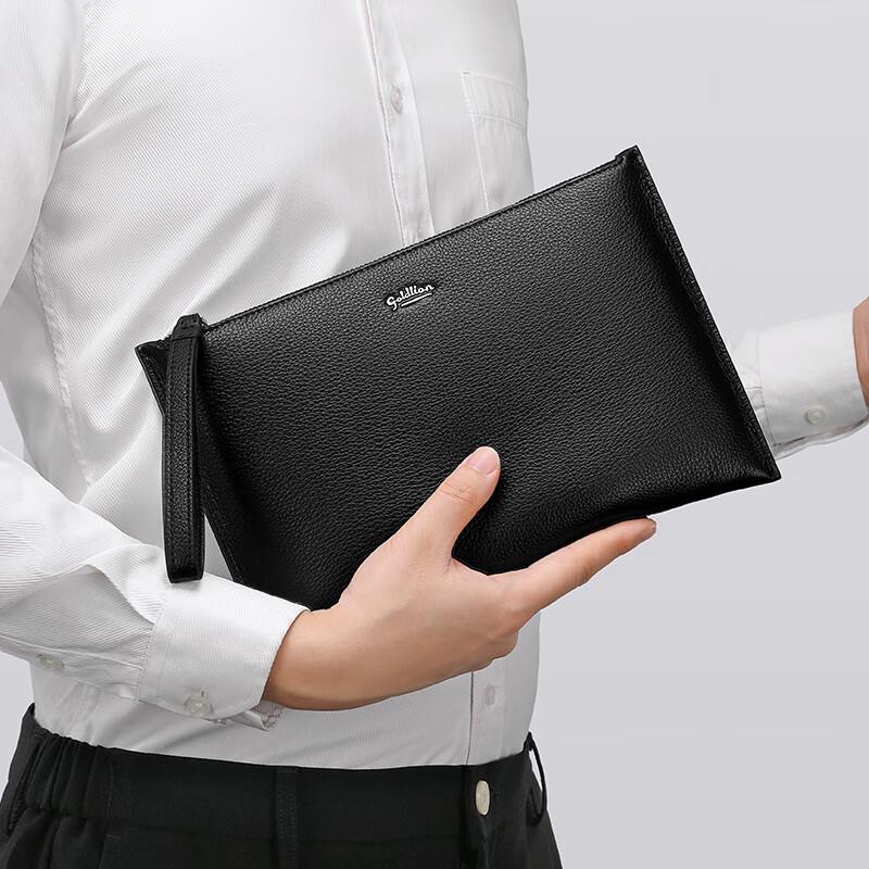 Goldlion Men's Leather Business Clutch Bag