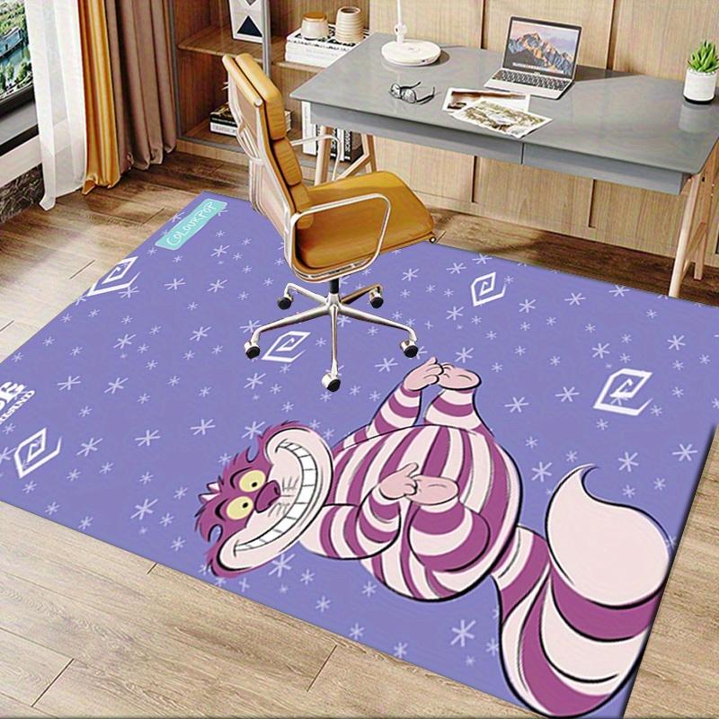 Office Rug Cheshire Cat, Wonderland theme 3D Printed Anti-Slip Rug-Machine Washable for Living Room