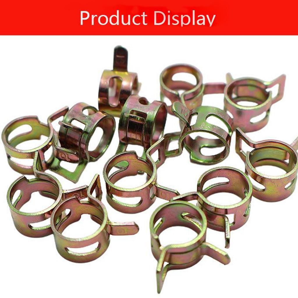 100pcs Hose Clamp Assortment Kit Heavy Duty Stainless Steel with Case for Engine Repair Boat Plumbing Lawn Mower Maintenance