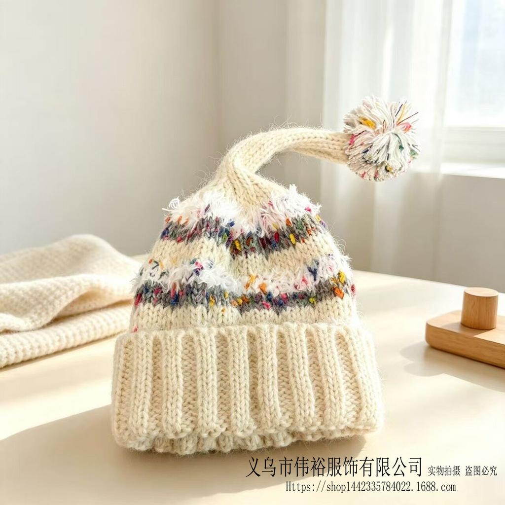 Kids Winter Warm Knitted Set Pom‑pom Hat Scarf Gloves 3‑Pcs Set Or Single Beanie Hat Windproof Ear Protection For Boys Girls Cold Weather Outdoor