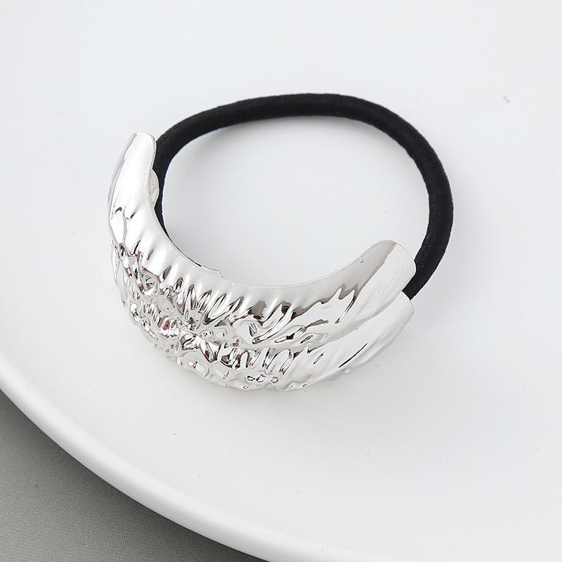 European American Punk Metal Hair Tie - Elastic Semicircular Round Tube Hair Ring