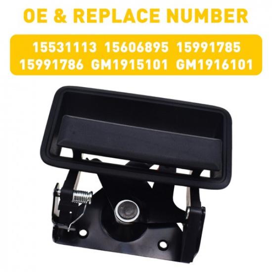Black Tailgate Tail Gate Handle Bezel for Chevy CK 1500 2500 3500 Pickup Truck