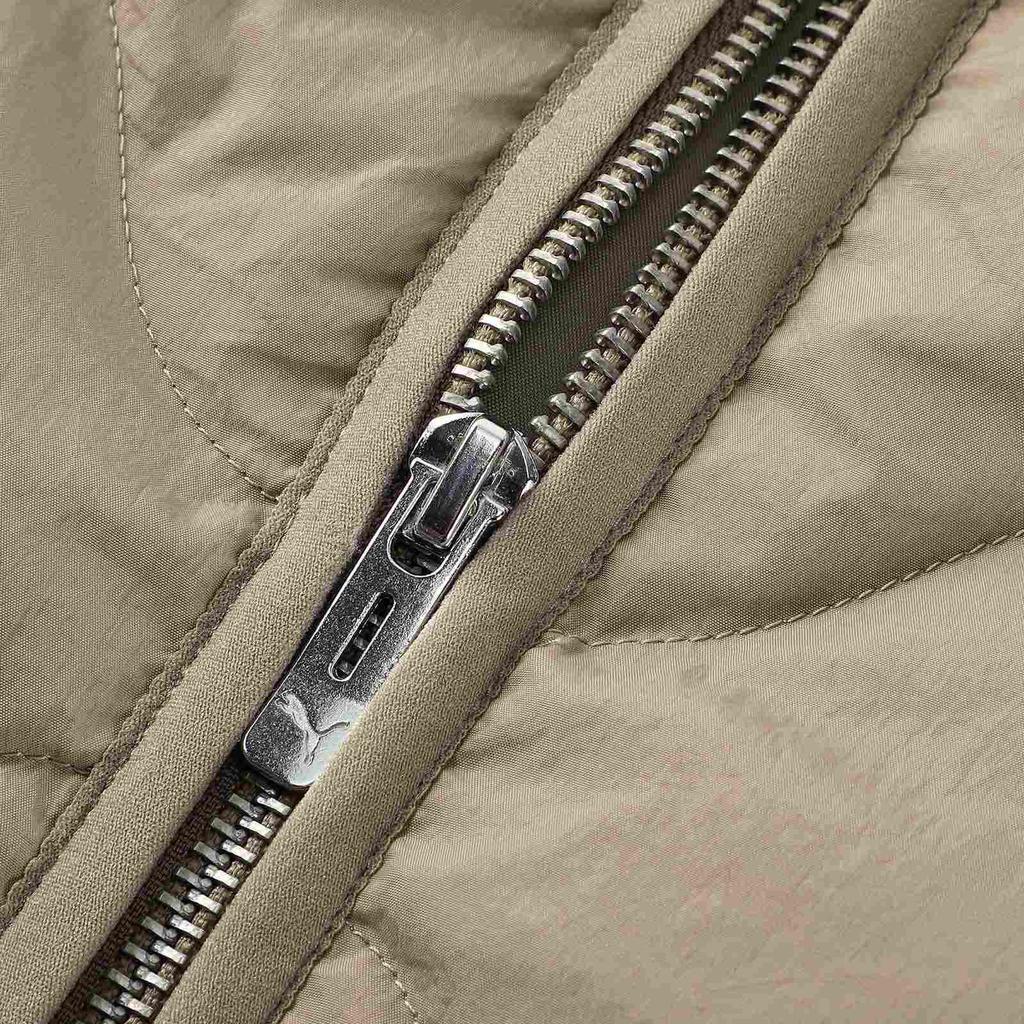 Puma Liner Down Comfortable Warm Fashion Versatile V-Neck Down Jacket Women Jacket Oak-Brown 629272-67