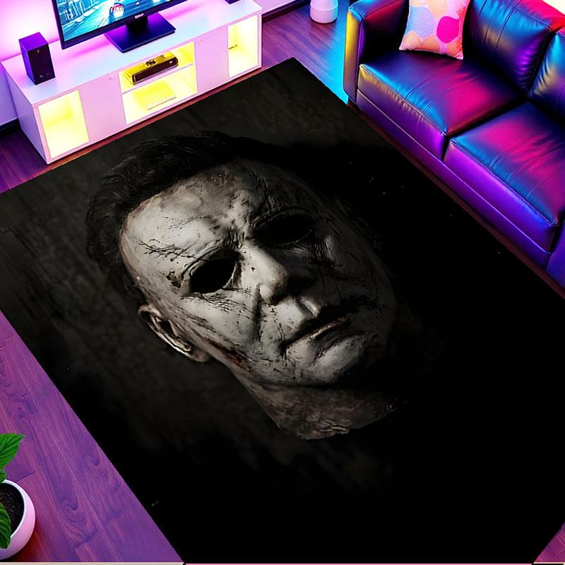 Michael Myers Print Rug, Washable Floor Carpet, For Entryway Dorm Laundry Room Office Study, Home Decor Birthday Christmas Gift