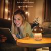 Warm Light Wood Mushroom Night Light Touch Switch Atmosphere Lighting Decorative Lamp  Desk Lamp