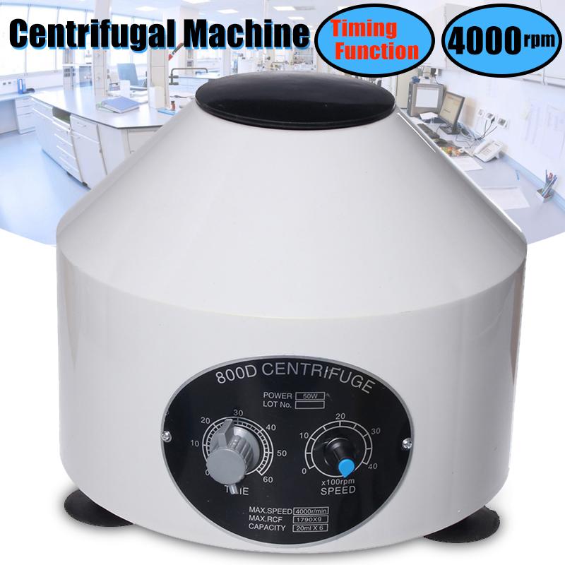 4000rpm Electric Centrifuge Machine 220V Desktop Lab Centrifuge Lower-speed Centrifugal Machine Timing Bubble Removal Serum Separate