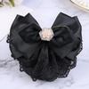Pearl Bun Snood Rhinestone Nurse Hair Clip Sweet Bowknot Spring Clip  Hotel