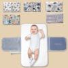 Foldable Baby Diaper Changing Mat Cartoon Print Waterproof Diaper Changing Pad Quick Drying Foldable Baby Diaper Newborns