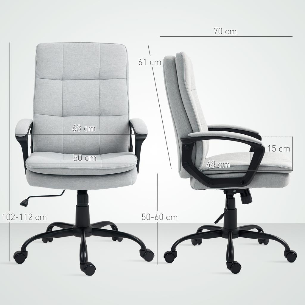 Office Chair, Desk Chair, Tilt Function, Height-Adjustable, Up To 120 Kg, Grey