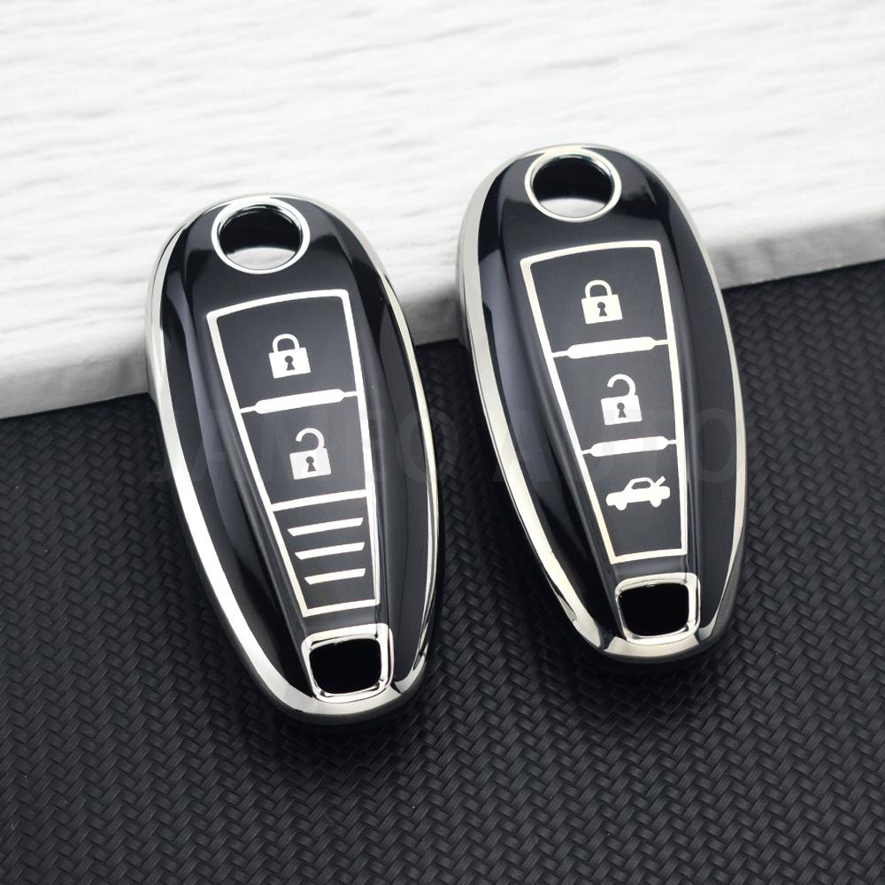 3 Knoppen Zacht TPU Auto Sleutelhoes Cover Shell Fob Beschermer Voor Suzuki Swift Vitara Ignis Sx4 Baleno Ertiga Kizashi Auto Accessoire