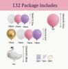 Purple Pink Latex Balloon Set Wedding Girl Birthday Party Arrangement Set Decoration