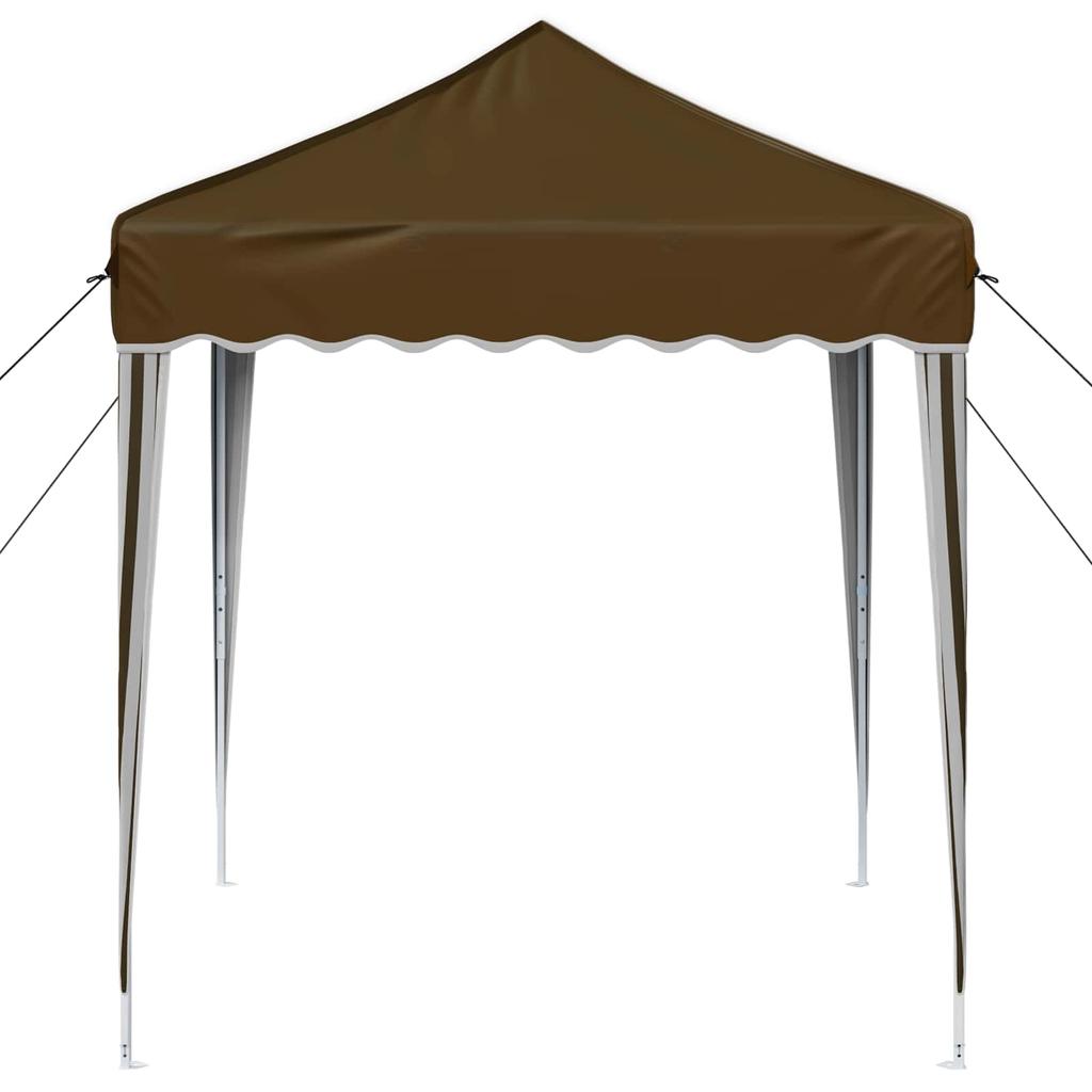 Pop Up Party Tent 195 X 195 X 245 Cm Taupe Oxford Fabric