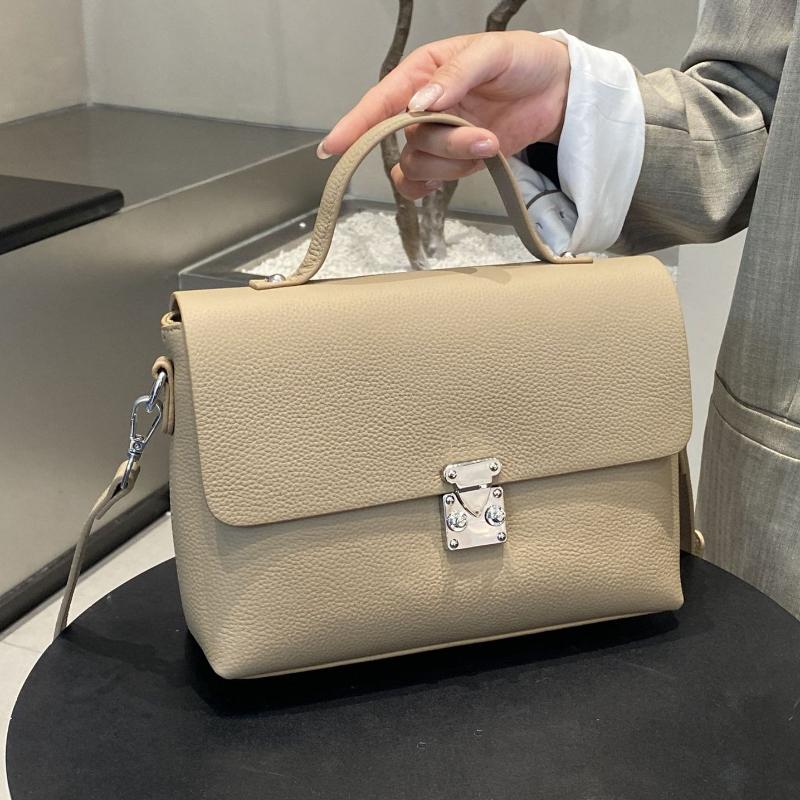 Soft Cowhide Hand-held Women's Bag, Multi Compartment Large Capacity Commuting Shoulder Bag, Women's Diagal Messenger Bag