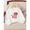 European sizes  Kids' Casual Printed Round Neck Pullover, Kids' Fashion Round Neck Sweatshirt with Adorable Animal Prints,  Casual Comfortable