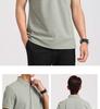 Langdeng Men's Business Casual Comfortable Long Staple Cotton Solid Color Short-Sleeved Polo Shirt