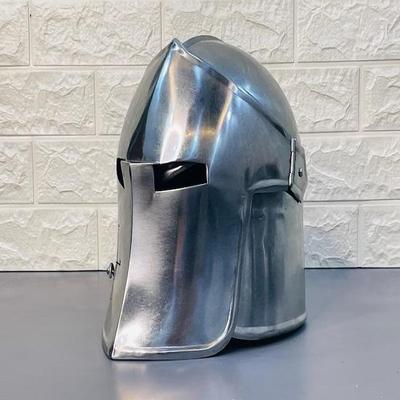 Medieval Barbuta Visored Warrior Helmet Knight Armory Mild Steel Armour Helmet LARP Cosplay Costume Halloween Props