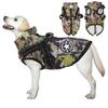 Koramaku Dog Clothes Cotton Coat with Open Reflective At Pet Clothing for and Easy To Put On and Take Fleece Cold Water Jacket with Lead Walking