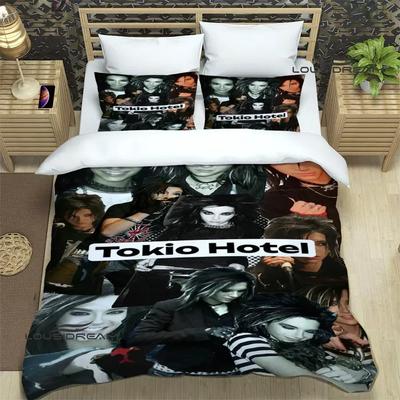 Tokio Hotel zespół drukowane Zestawy pościeli wykwintny zestaw artykułów do łóżka poszewka na kołdrę zestaw kołdry zestaw pościeli luksusowy prezent urodzinowy