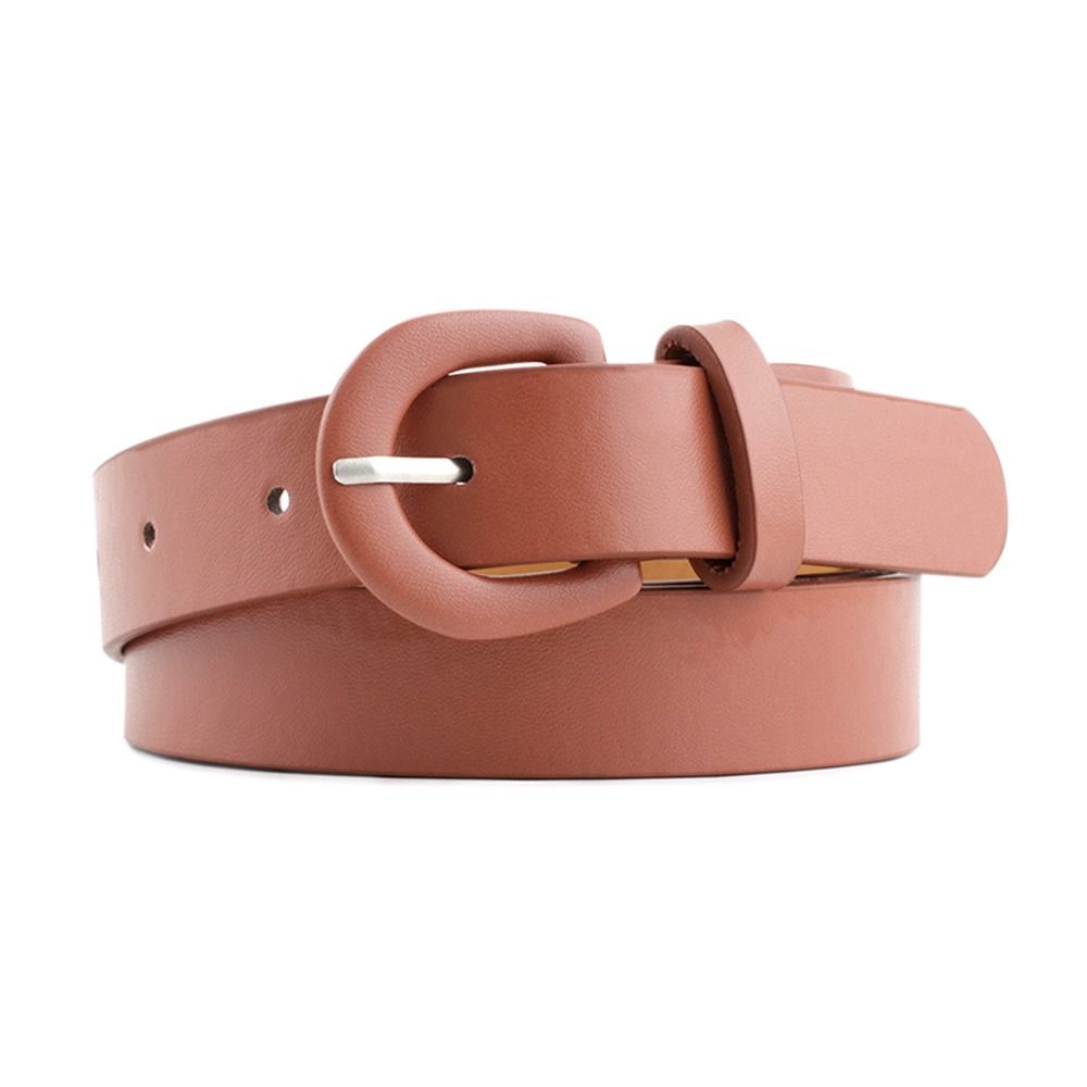 Vintage Casual Trouser Dress Belts Horseshoe Buckle Waistband Leather Belt Decorative Waist Strap