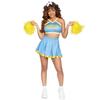 Luxury Sky Blue Pompom Girl Costume for Women