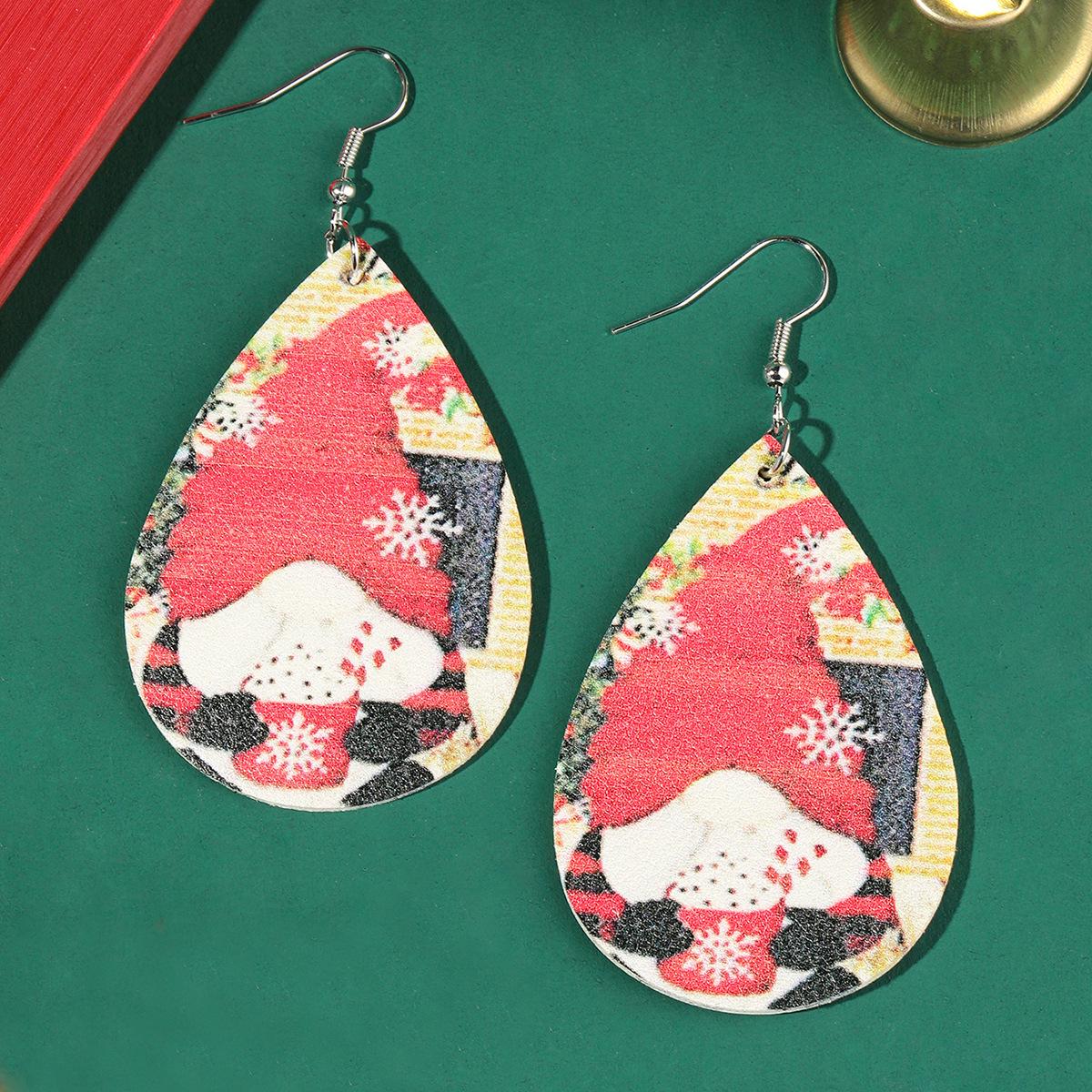 Европейские и американские рождественские серьги: Лось, Санта, Пряничный человечек