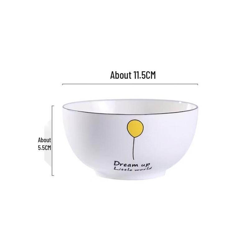 Abay Ceramic Balloon Design Fruit Bowl Set